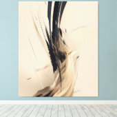 Neutrale Botanische Abstract Minimalistische Natuu Canvas Afdruk (Insitu (Houten vloer))