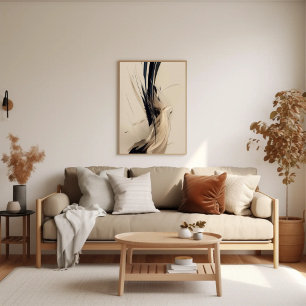 Neutrale botanische Abstracte minimalistische Natu Poster