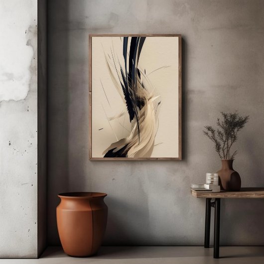 Neutrale botanische Abstracte minimalistische Natu Poster