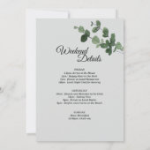 Neutrale botanische Bachelorette Weekend Kaart (Achterkant)