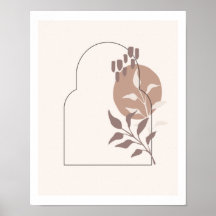 Neutrale botanische bladeren Eenvoudige lijnkraakb