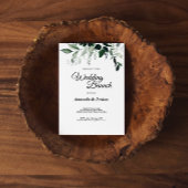 Neutrale botanische bruiloft Brunch Uitnodiging