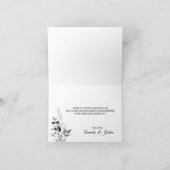 Neutrale botanische bruiloft Hartelijk dank Bedankkaart (Binnen)