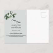 Neutrale botanische bruiloft Opslaan Briefkaart Da (Achterkant)