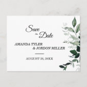 Neutrale botanische bruiloft Opslaan Briefkaart Da (Voorkant)