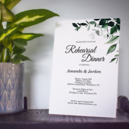 Neutrale botanische bruiloft repetitie kaart