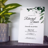 Neutrale botanische bruiloft repetitie kaart