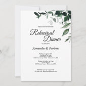 Neutrale botanische bruiloft repetitie kaart (Voorkant)
