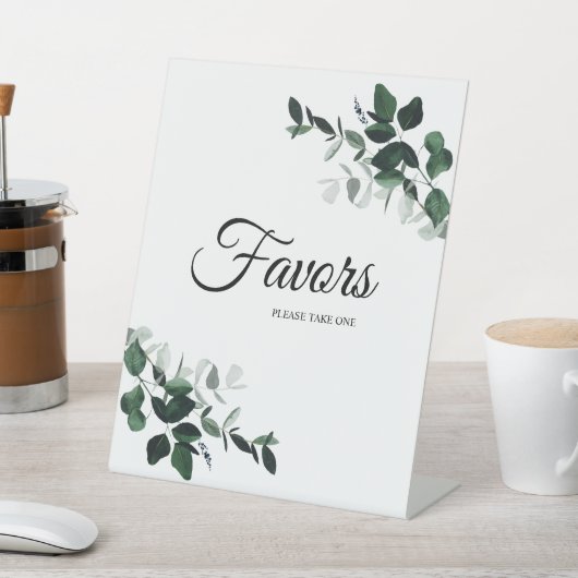 Neutrale botanische bruiloft voor voetafdruk reclamebord met voetstuk (Insitu)