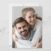 Neutrale botanische groene marmer foto bruiloft kaart (Achterkant)