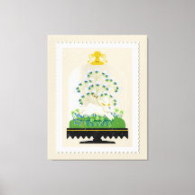 Neutrale botanische konijnenklok Franse boerderij