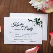 Neutrale botanische respons Kaart met maaltijdkeuz