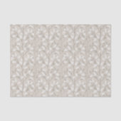 Neutrale Botanische Streep Zachte Beige Tissuepapier (Voorkant)