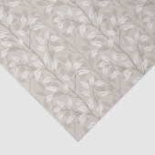 Neutrale Botanische Streep Zachte Beige Tissuepapier (Detail)