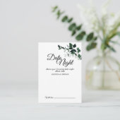 Neutrale botanische trouwdatum Nachtadvies Kaart (Staand voorkant)