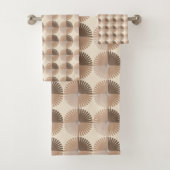 Neutrale Browns Boho Pattern Minimalist Bad Handdoek (Insitu)