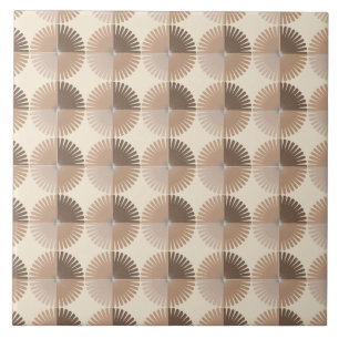 Neutrale Browns Boho Pattern Minimalist Tegeltje