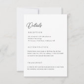 Neutrale bruiloft Details Qr Code Enclosure Kaart (Voorkant)