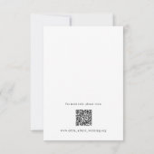Neutrale bruiloft Details Qr Code Enclosure Kaart (Achterkant)