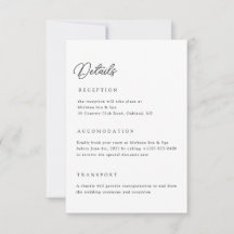 Neutrale bruiloft Details Qr Code Enclosure Kaart