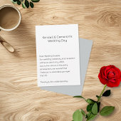 Neutrale bruiloft Geen Kinder behuizing Kleine Kaa Informatiekaartje