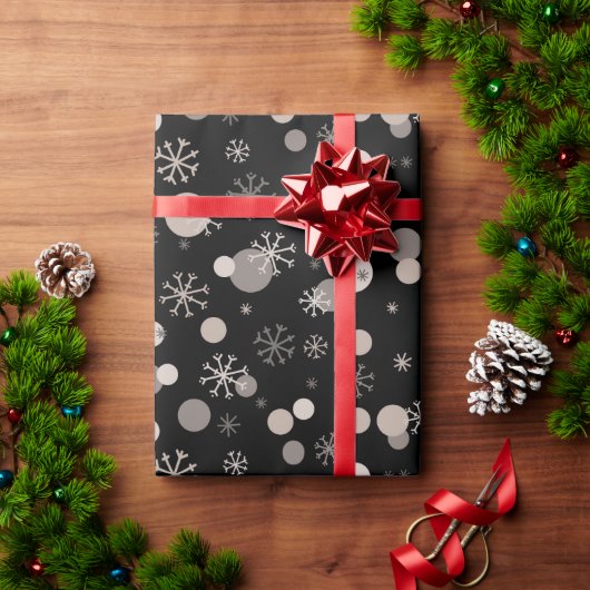 Neutrale bruine beige Boho Winter Kerstmis Cadeaupapier (Feestdagen Geschenken)