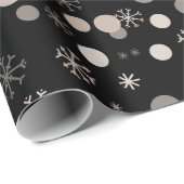 Neutrale bruine beige Boho Winter Kerstmis Cadeaupapier (Rol Hoek)