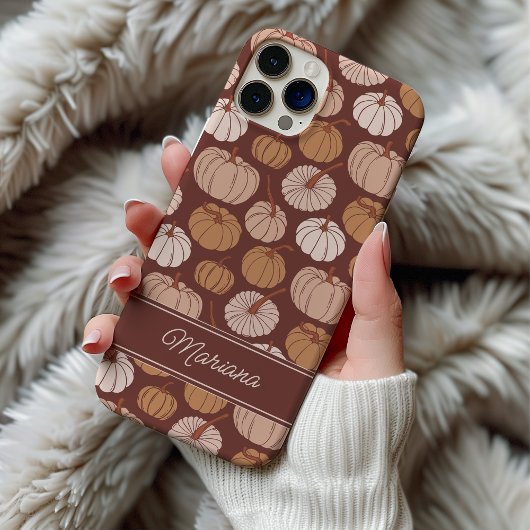Neutrale bruine herfstpompoenen Case-Mate iPhone case
