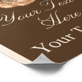 Neutrale bruine pampa's teddybeer signage poster (Hoek)