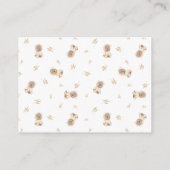 Neutrale bruine Teddy Bear Baby shower Book Reques Informatiekaartje (Achterkant)