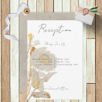 Neutrale bruine wilde bloemen moderne receptie