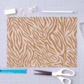 Neutrale Bruine Zebra Dier Streep Decoupage Tissuepapier (Craft)