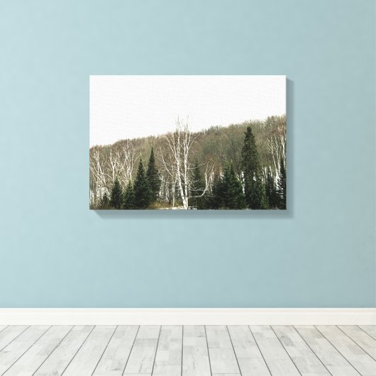 Neutrale canvas Wall Art - Winterlandschap (Insitu (Houten vloer))