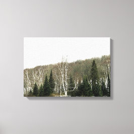 Neutrale canvas Wall Art - Winterlandschap Afdruk