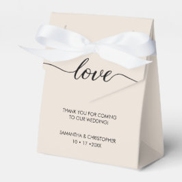 Neutrale chic Simple & Elegant Love Wedding Bedankdoosjes