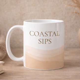 Neutrale Coastal Sips Klassieke Mok, 330 ml Koffiemok