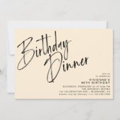 Neutrale Cream Ivoor Elegant Modern Verjaardags Di Kaart (Voorkant)