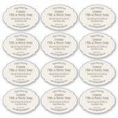 Neutrale Cream-kleurige  Artisanzeep Sticker (Voorkant)