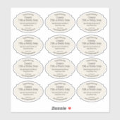 Neutrale Cream-kleurige  Artisanzeep Sticker (Vel)