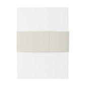Neutrale crème beige eenvoudige minimale bruiloft uitnodigingen wikkel (Achterkant Voorbeeld)