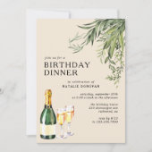 Neutrale crème chique champagne volwassen verjaard kaart (Voorkant)