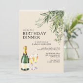 Neutrale crème chique champagne volwassen verjaard kaart (Staand voorkant)