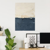 Neutrale Crème Impasto Textured Pleister Abstract Poster (Thuiskantoor)