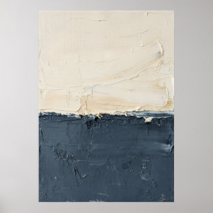 Neutrale Crème Impasto Textured Pleister Abstract Poster
