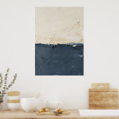 Neutrale Crème Impasto Textured Pleister Abstract Poster (Keuken)