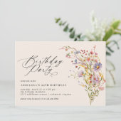 Neutrale crème | Wildflower Garden Alle leeftijden Kaart (Staand voorkant)