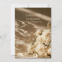 Neutrale Dahlia Elegante Kerstkaart