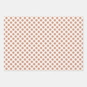 Neutrale Daisy Floral Stripes Polka Dot Inpakpapier Vel (Voorkant 3)