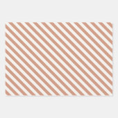 Neutrale Daisy Floral Stripes Polka Dot Inpakpapier Vel (Voorkant 2)