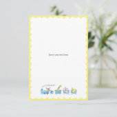 Neutrale diertraining | Invoegen Baby shower Retro Informatiekaartje (Staand voorkant)